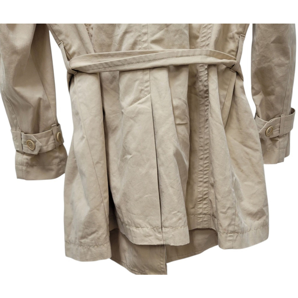 Talbots Women's Front Tie Long-Sleeves Center Vent Trench Coat Jacket Size 12 - Picture 13 of 14